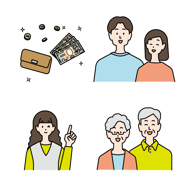 DHC会報誌『みんな、げんき？』「やっぱりおトクな定期便」カットイラスト